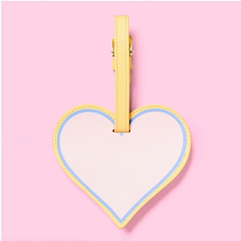 Stoney Clover Lane x Target lavender and orange heart luggage tag - Picture 2 of 2